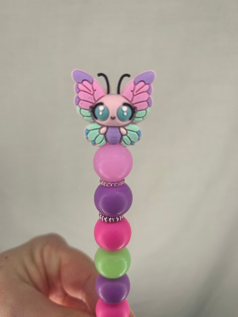 Kawaii butterfly custom beaded crochet hook