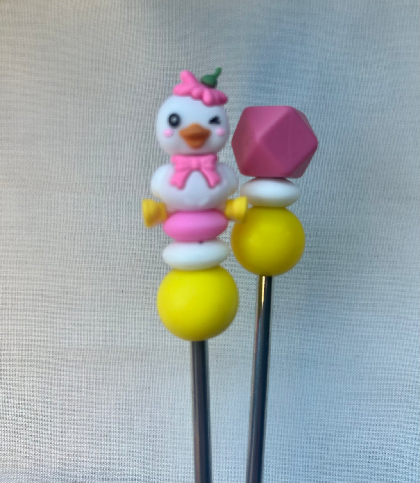 Duck Amigurumi sticks