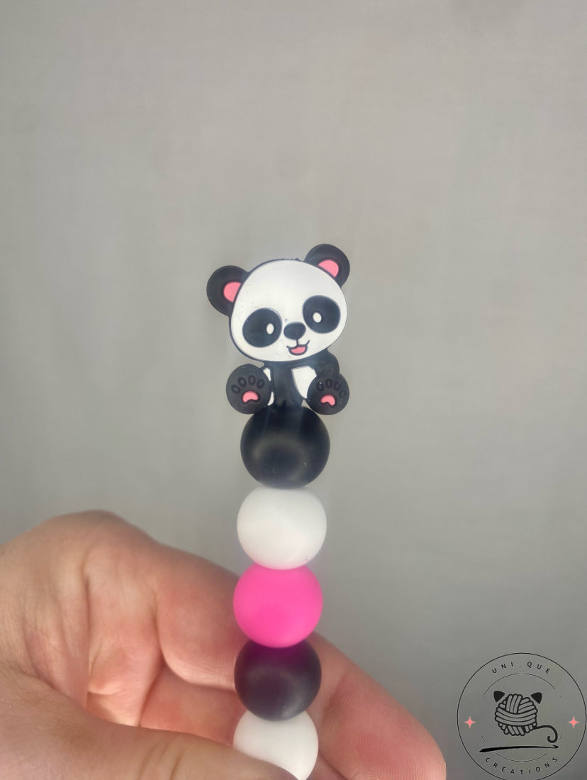 Panda custom beaded crochet hook