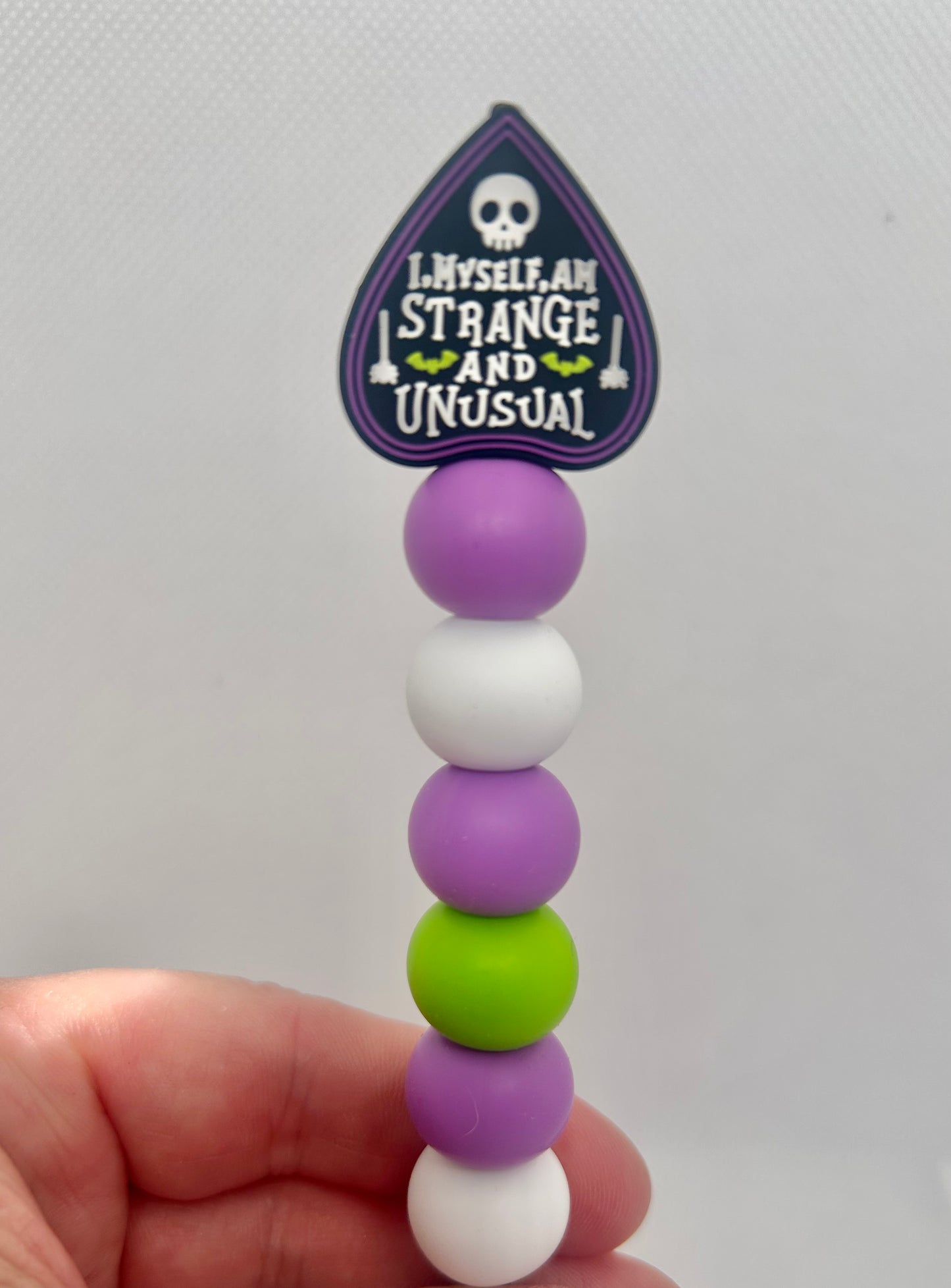 I Myself am Strange and unusual custom beaded crochet hook