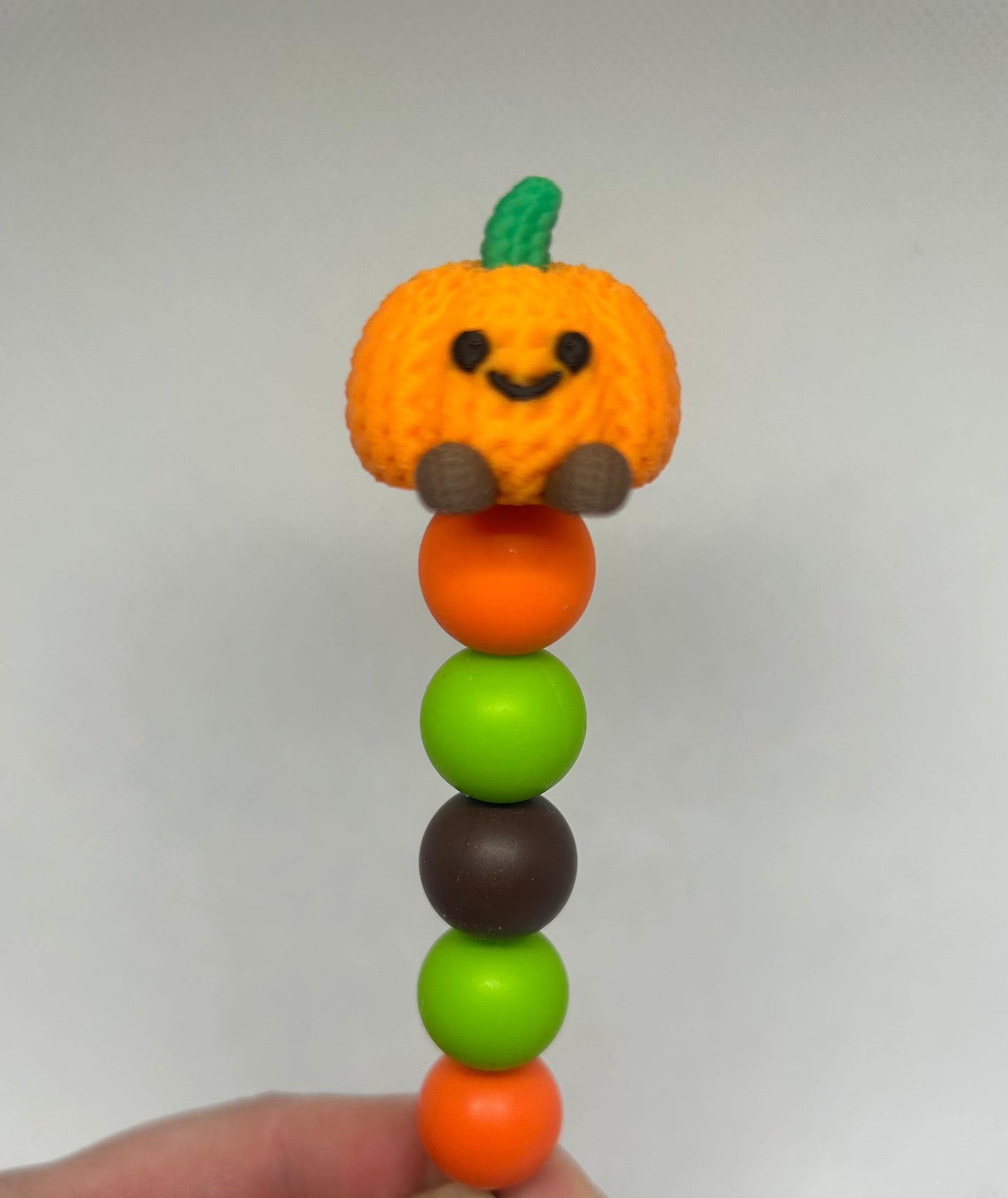 Pumpkin Custom beaded crochet hook