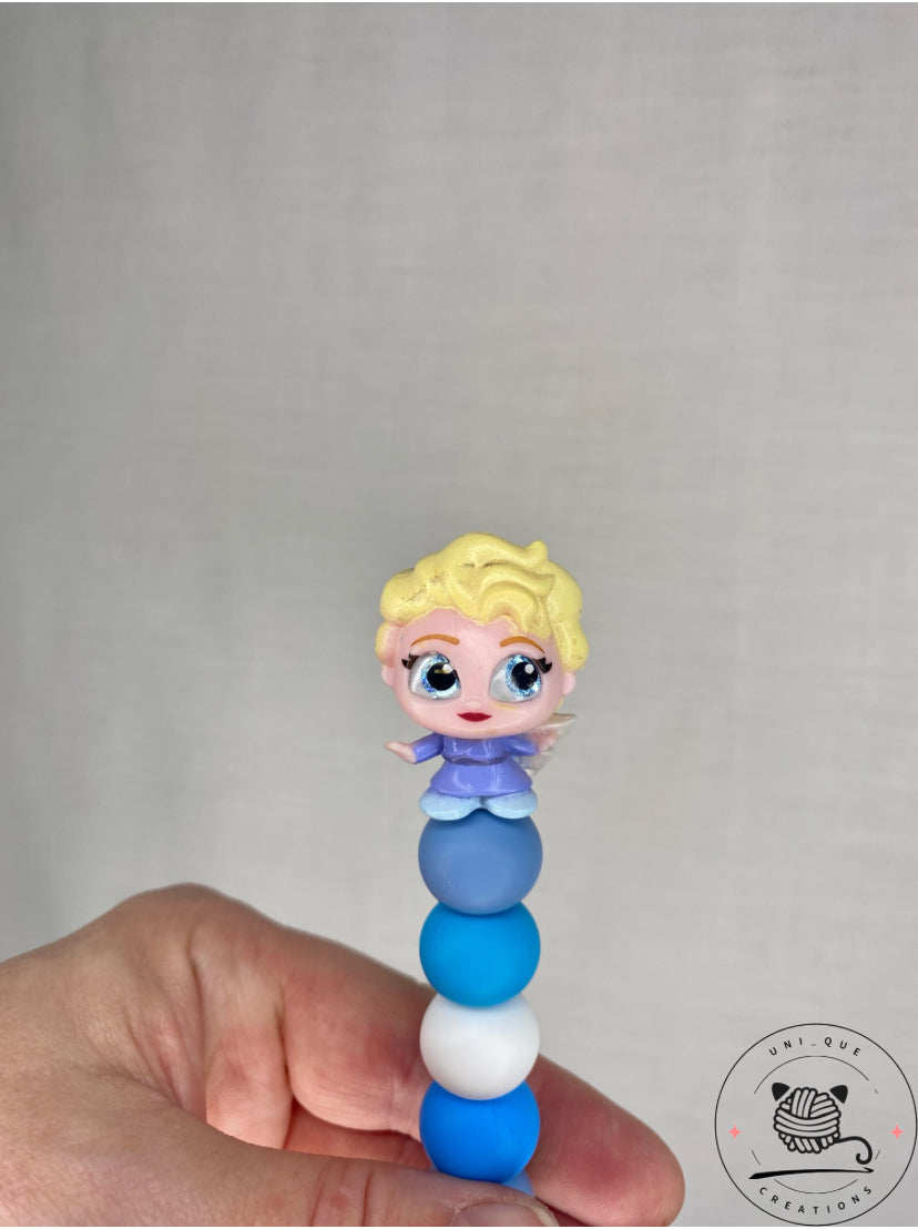 Elsa disney doorable custom beaded crochet hook