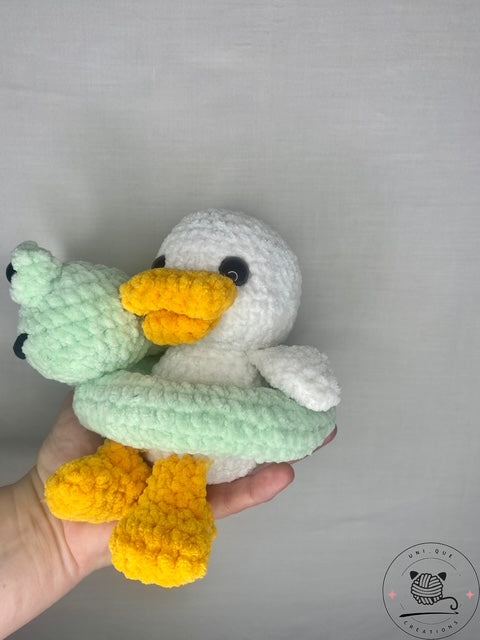 Duck with ring plushie