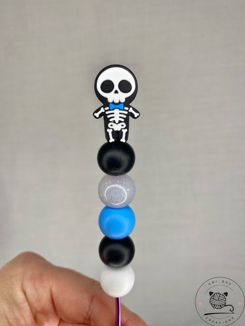 Skeleton custom beaded crochet hook