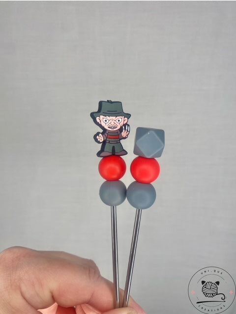 Pair of freddy mini amigurumi sticks