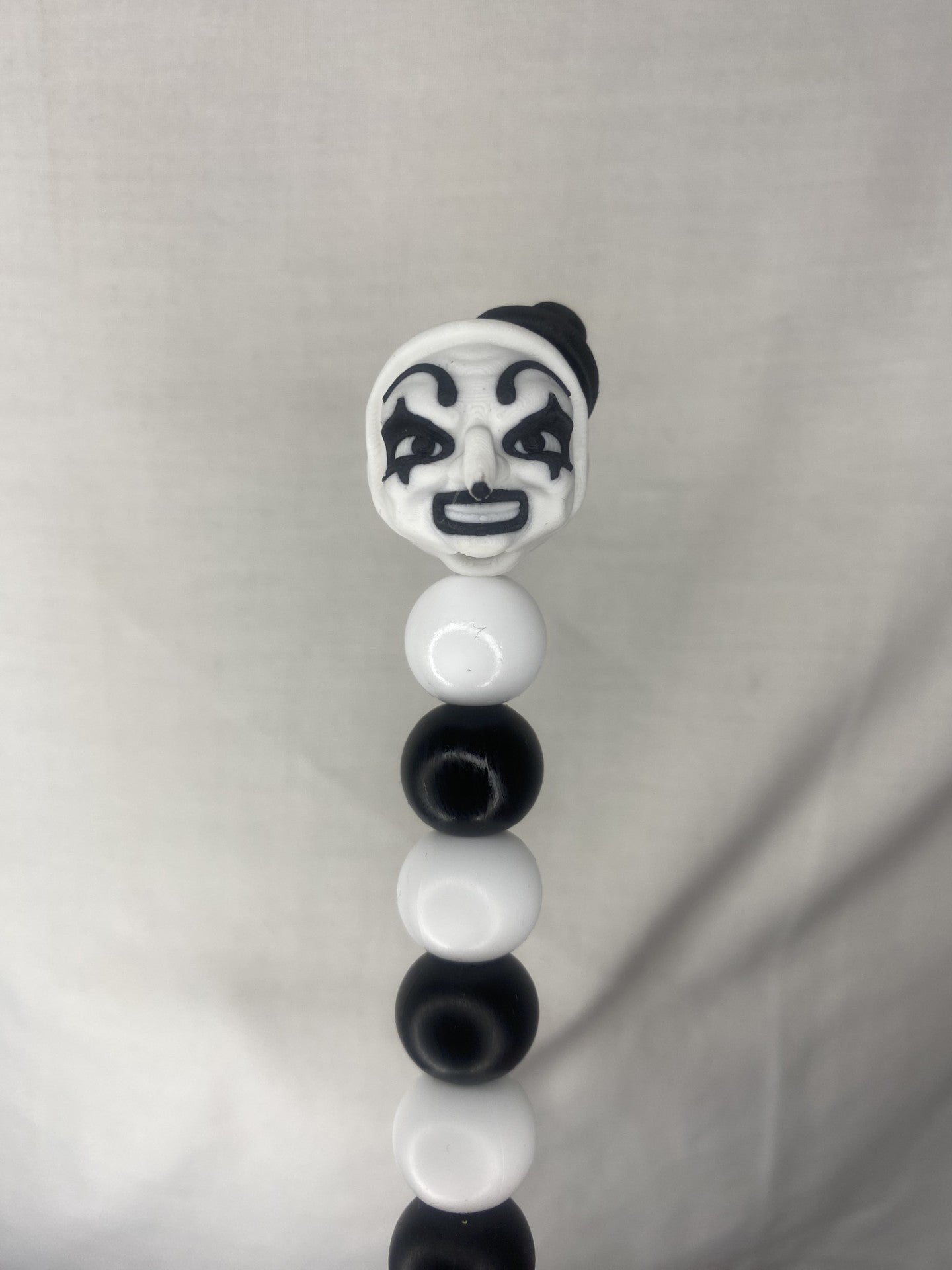 Art the clown custom beaded crochet hook