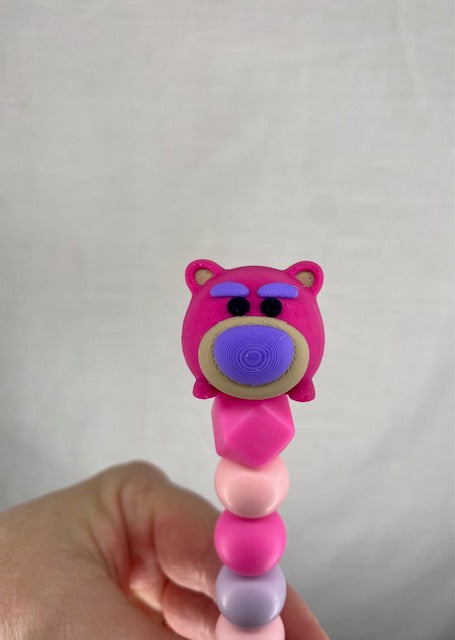 3d Lotso custom beaded crochet hook