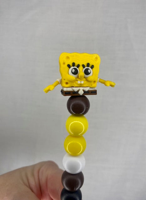 Spongebob custom beaded crochet hook