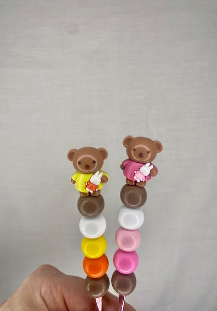 Teddy bear custom beaded crochet hook