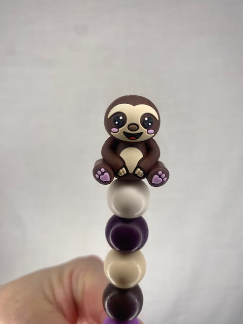 Sloth custom beaded crochet hook