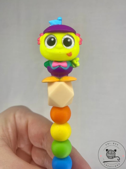 Dumb Disney Doorable custom beaded crochet hook