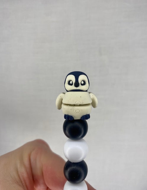 Baby Penguin custom beaded crochet hook