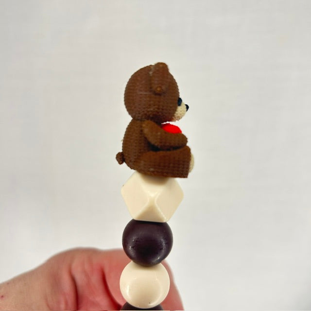 Crochet effect Teddy bear custom beaded hook