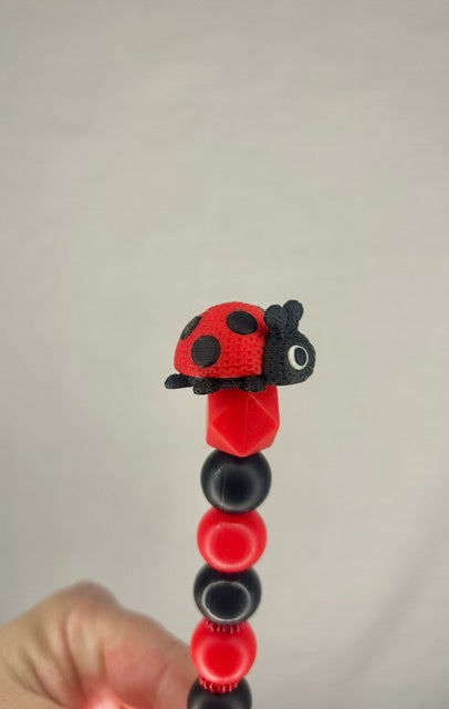 Ladybird custom beaded crochet hook