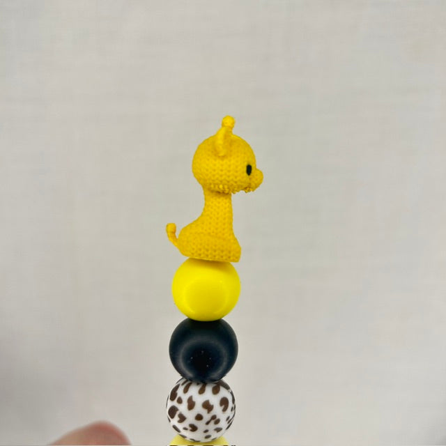 Crochet effect Giraffe Custom beaded crochet hook