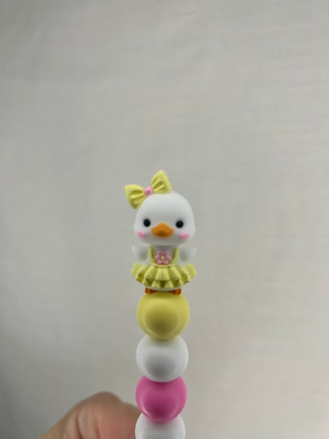 Cute Duck custom beaded crochet hook