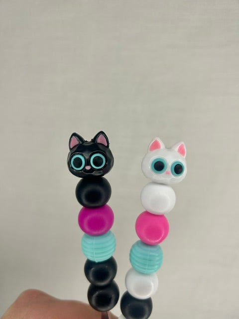 Cat custom beaded crochet hook