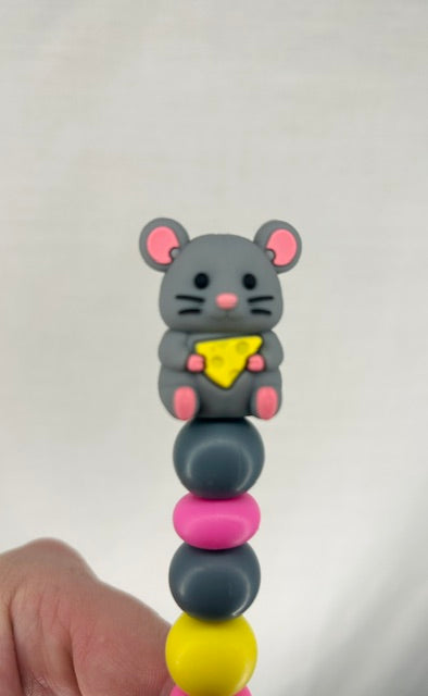 Mouse custom beaded crochet hook