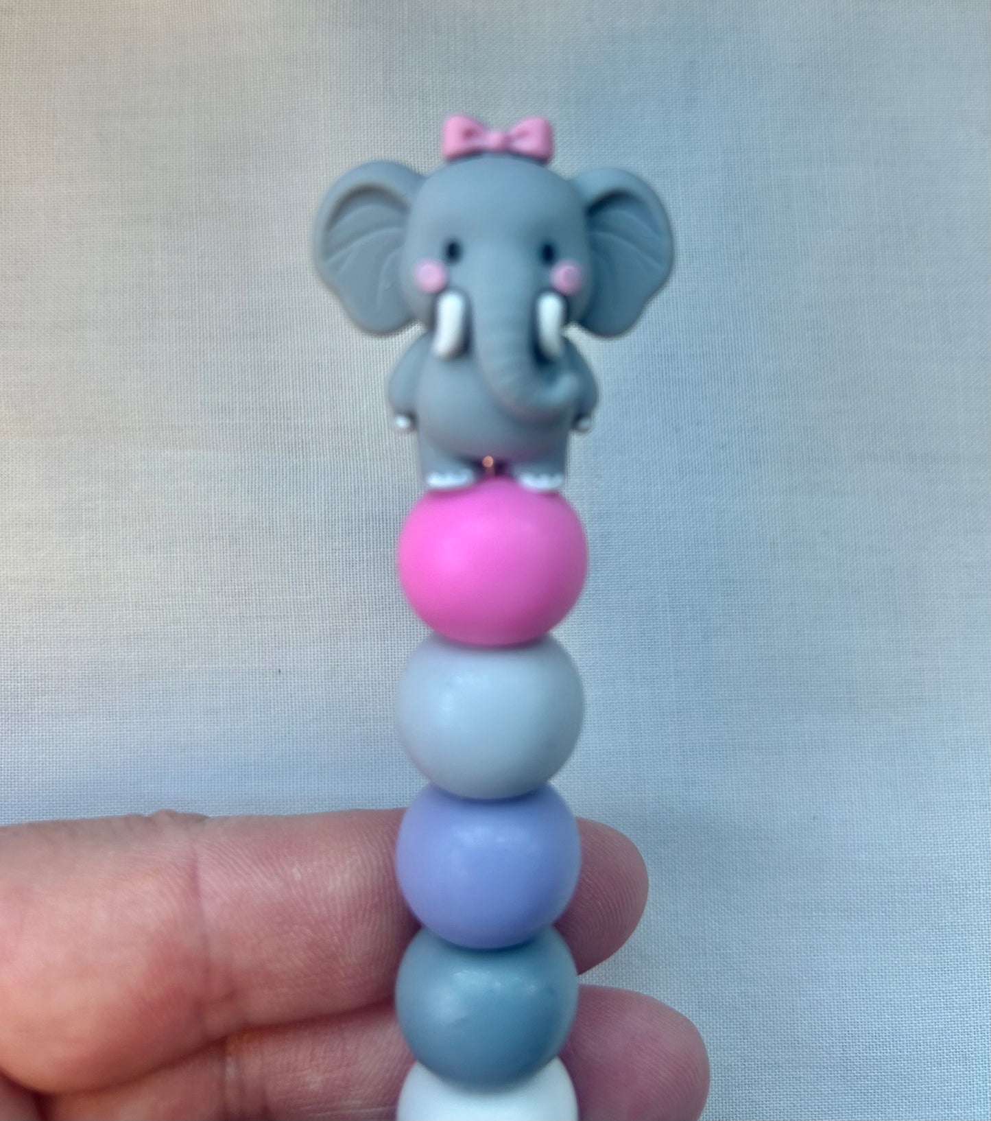 Elephant Custom beaded crochet hook