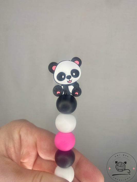 Panda custom beaded crochet hook