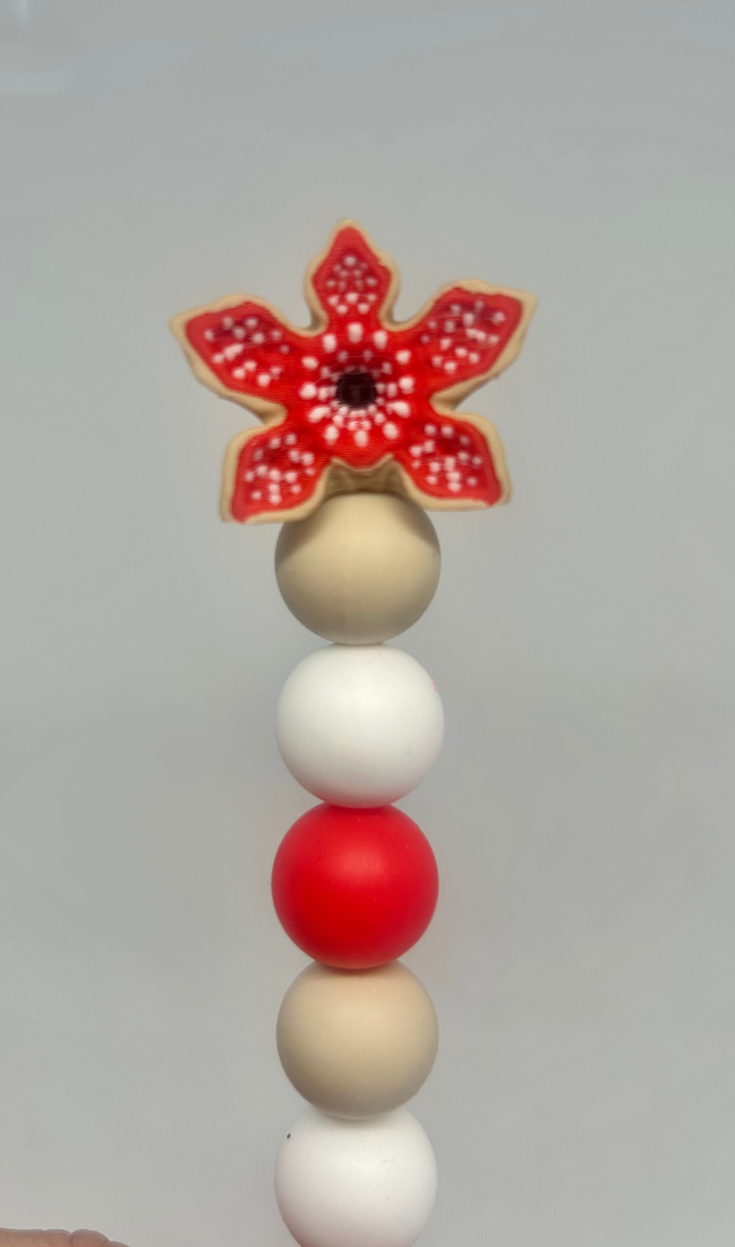 Demogorgan custom beaded crochet hook