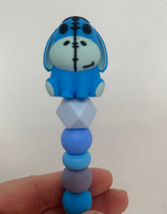 Eeyore custom beaded crochet hook