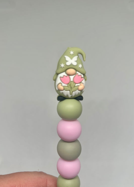 Gnome custom beaded crochet hook