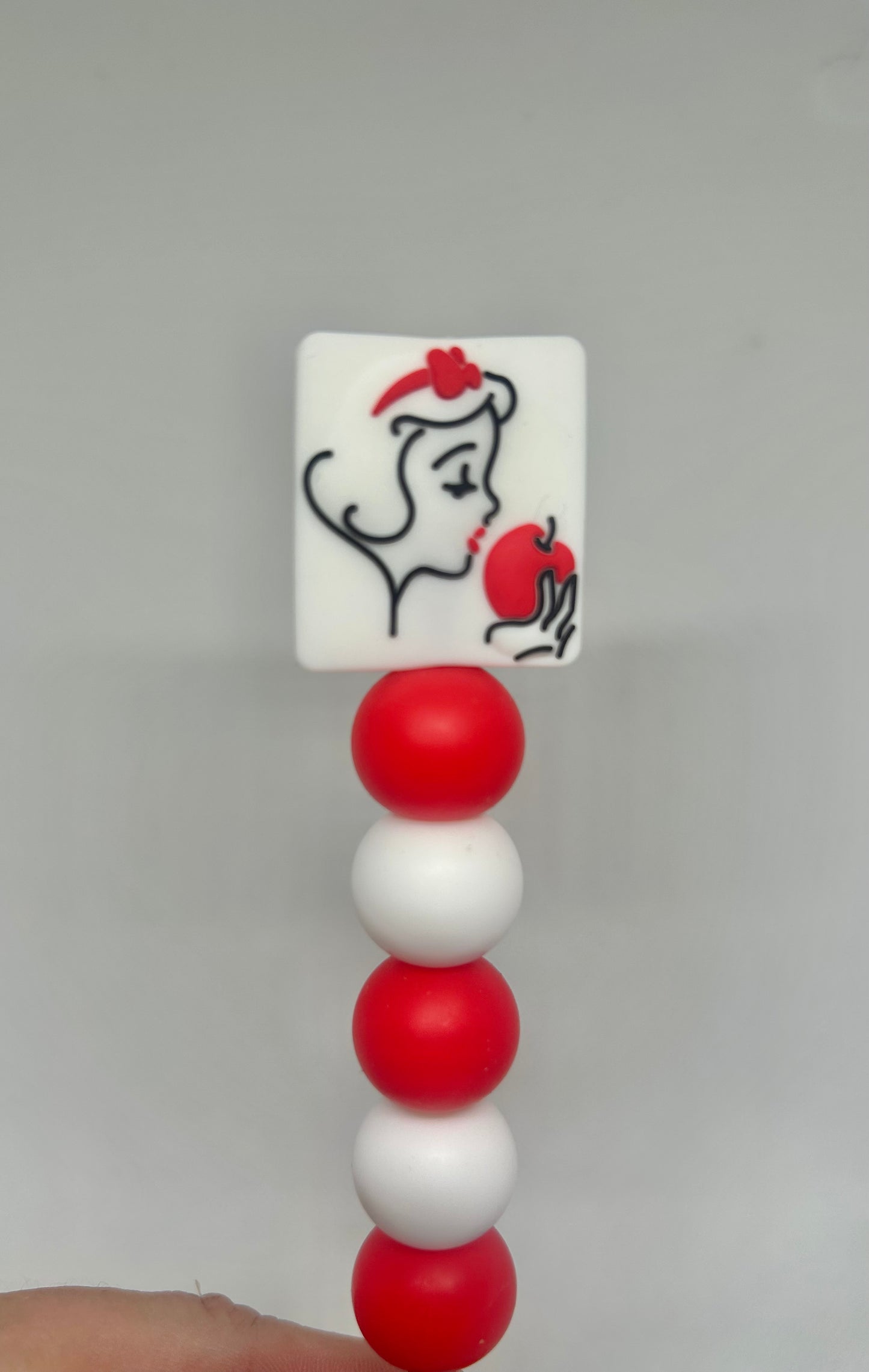 Snow white custom beaded hook