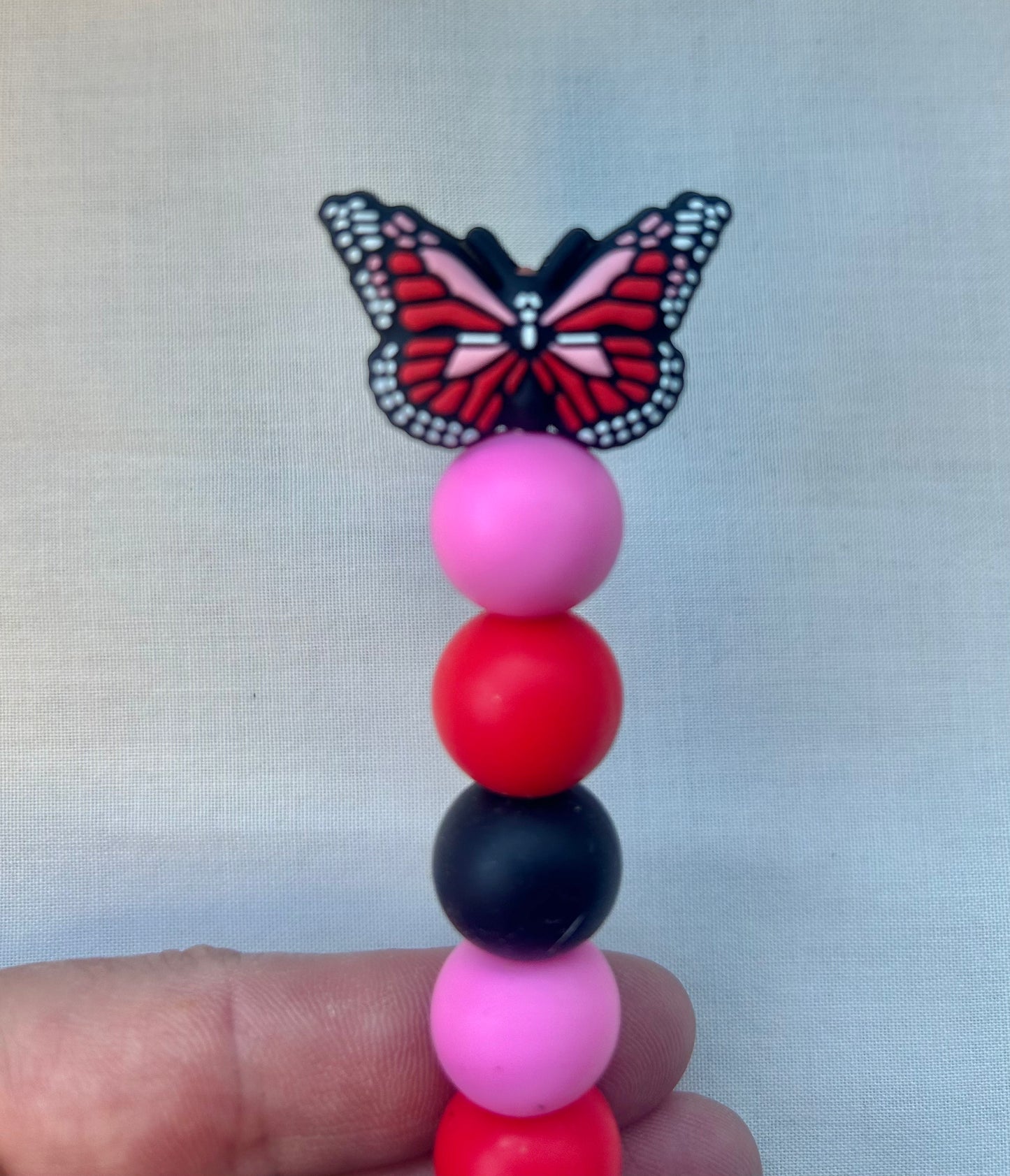 Butterfly custom beaded crochet hook