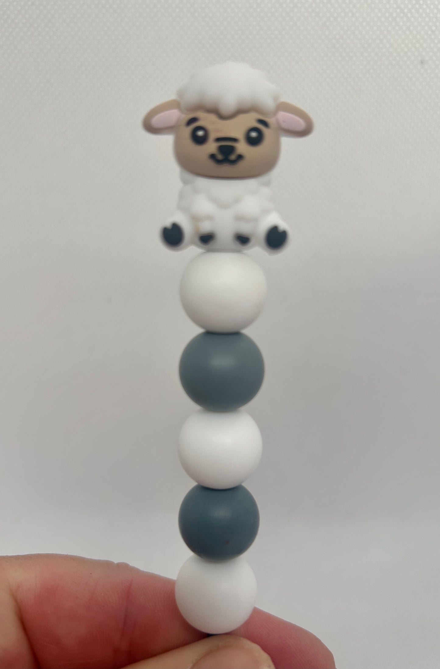 Sheep custom beaded crochet hook