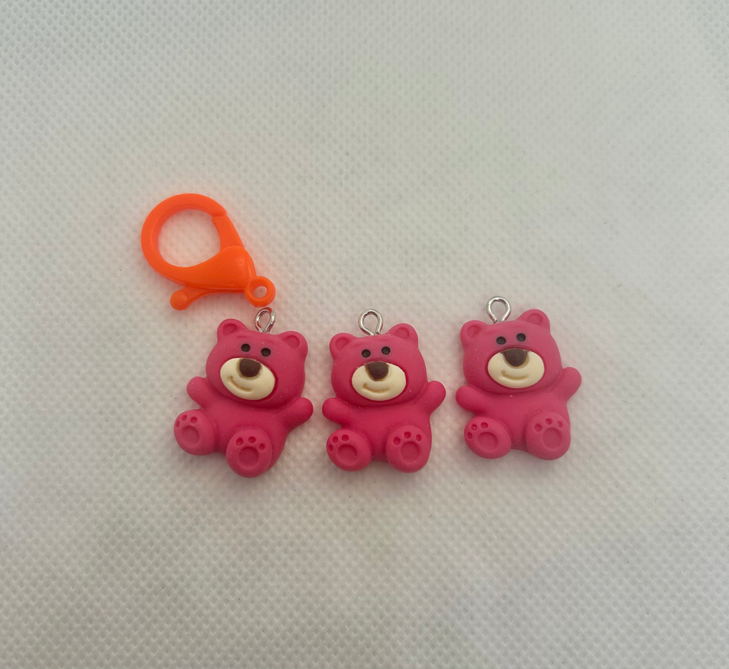 Strawberry bear Stitch marker