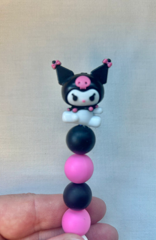 Kuromi custom beaded crochet hook