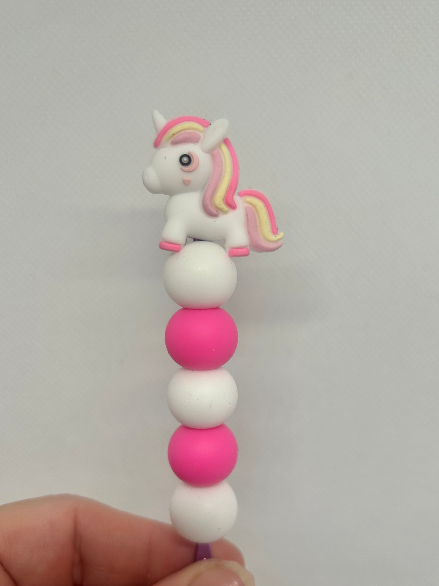 Unicorn custom beaded crochet hook