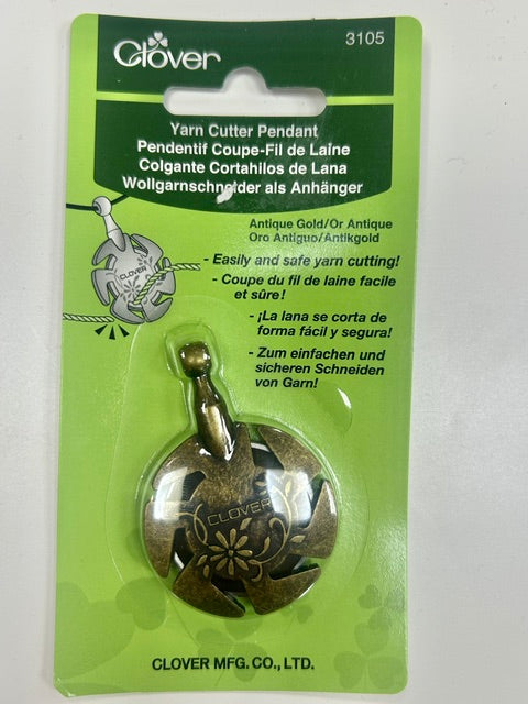 Clover yarn cutter pendant