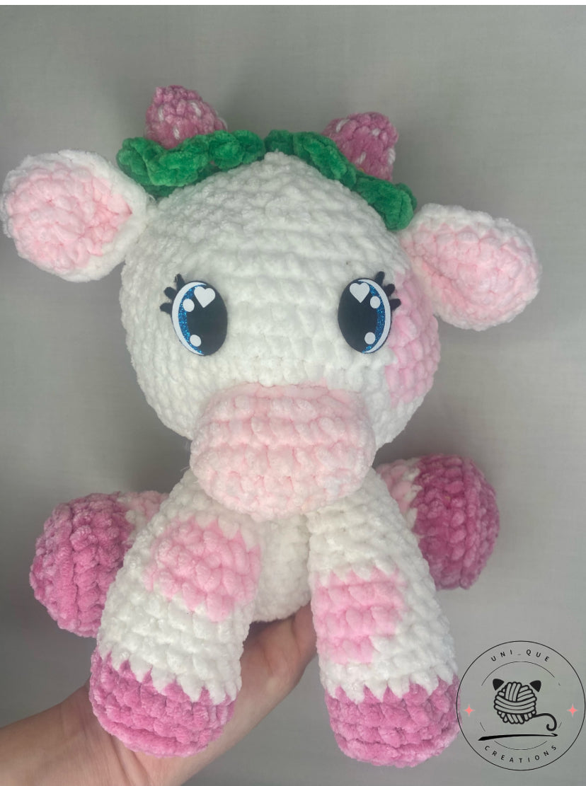 cow crochet plushie hand made