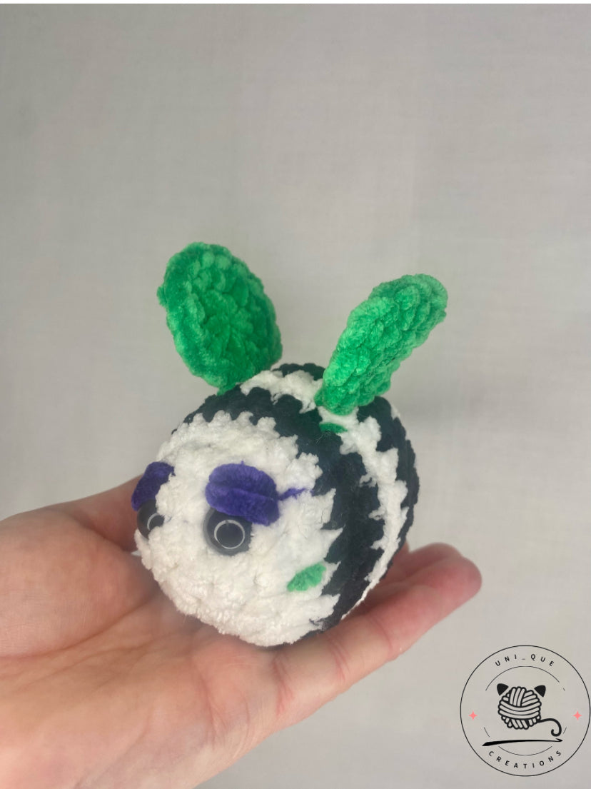 Bumble bee in a Beetle Juice theme  crochet plushie handmade