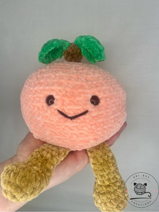 Crochet Peach  plushie hand made super soft