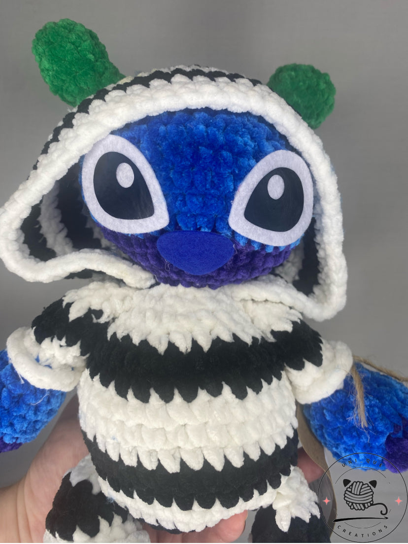 Stitch / Beetle juice  crochet plushie hand made