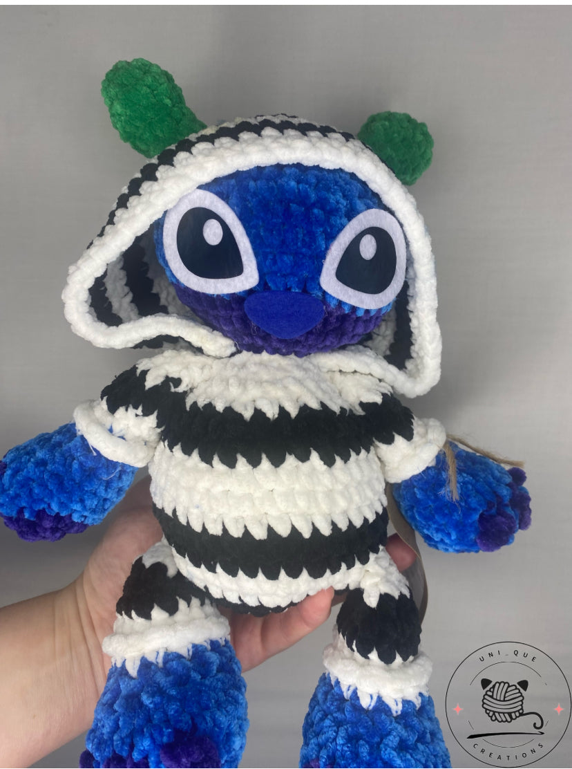 Stitch / Beetle juice  crochet plushie hand made