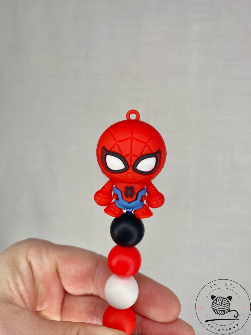 Spiderman custom beaded crochet hook