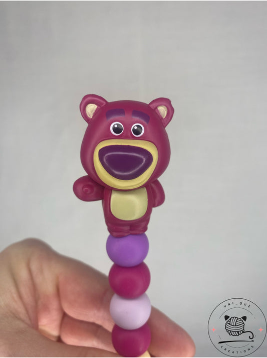 Bear custom  beaded crochet hook