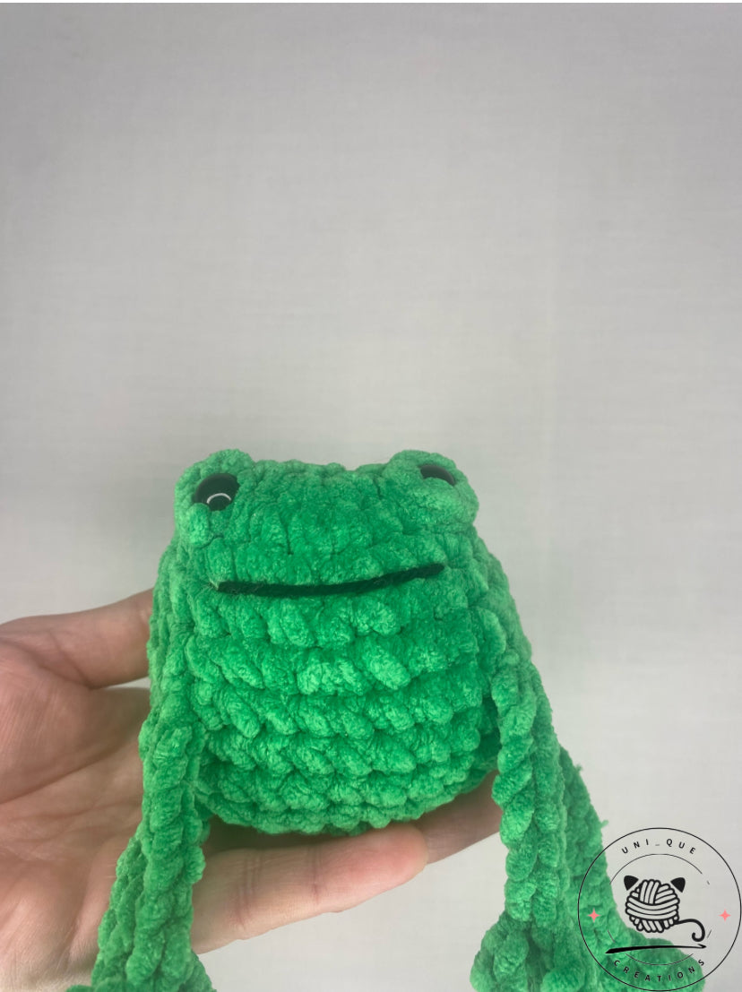 hand made crochet frog