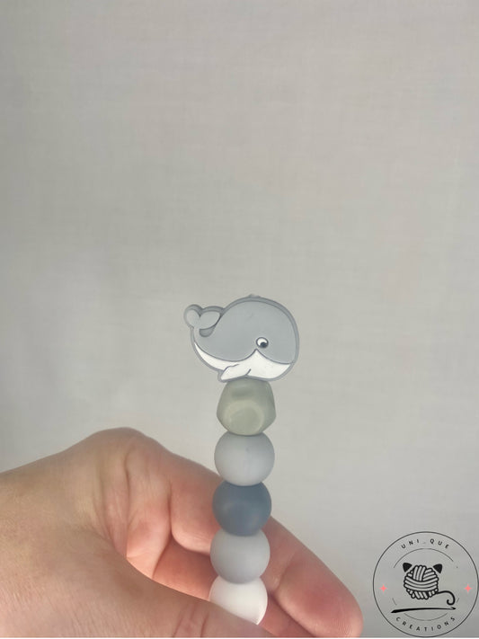 Whale custom beaded crochet hook