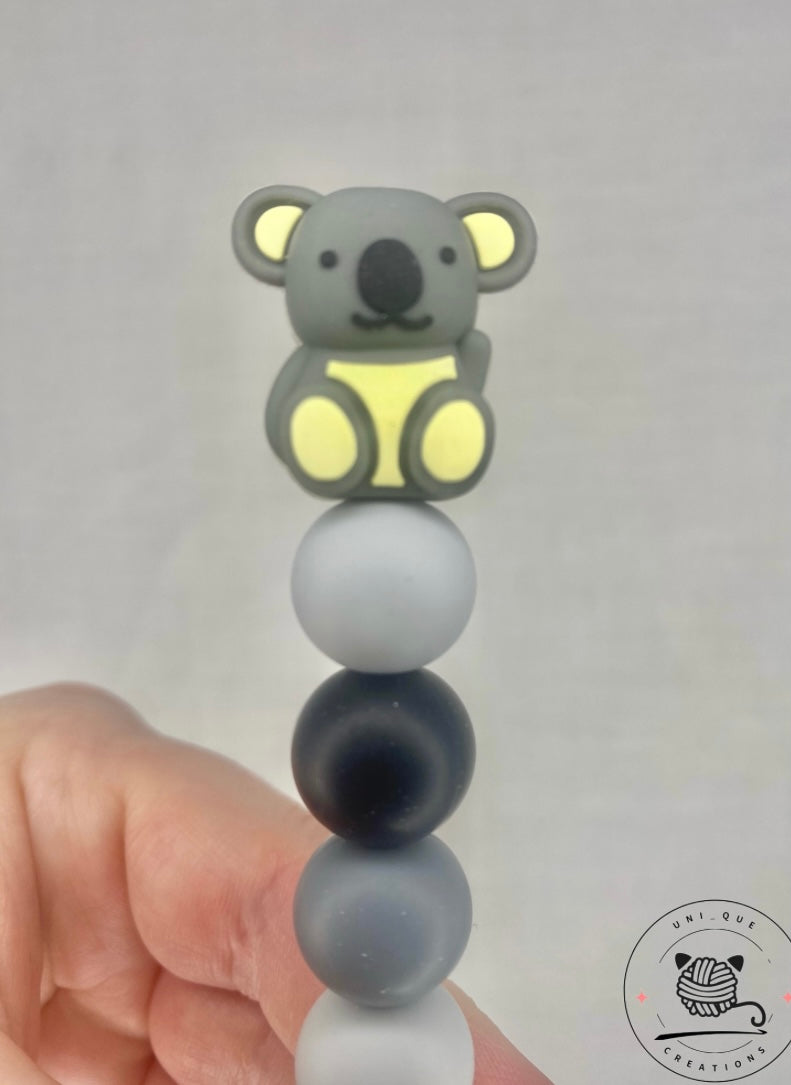 Koala Custom beaded crochet hook