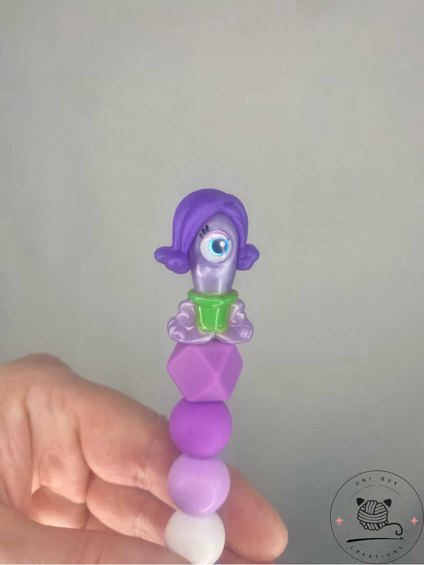 Ceila from Monsters Inc custom beaded  crochet hook