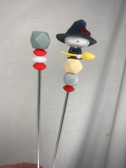 Hello kitty Witch amigurumi sticks