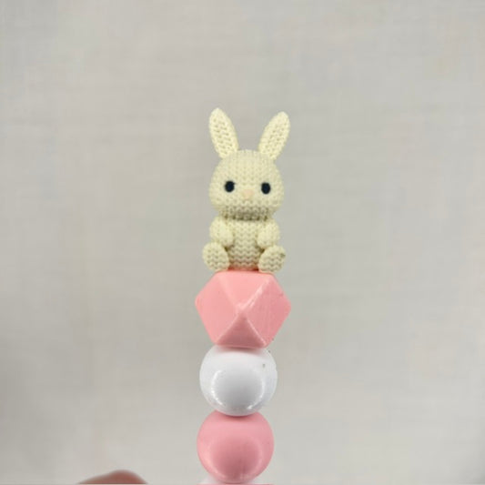 Crochet effect Rabbit custom beaded crochet hook