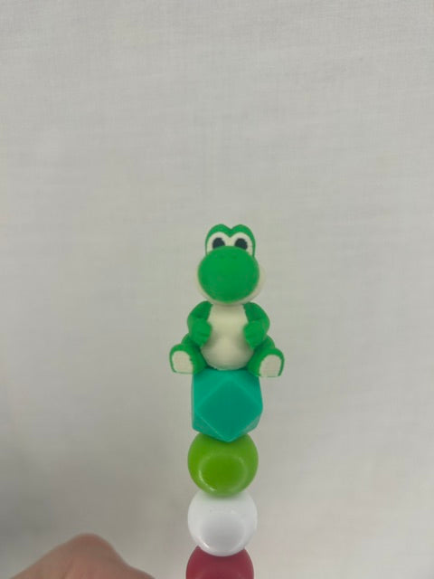 Yoshi Custom beaded crochet hook