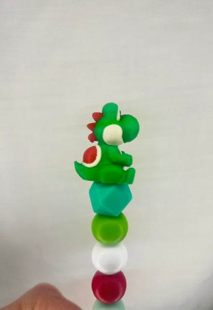 Yoshi Custom beaded crochet hook