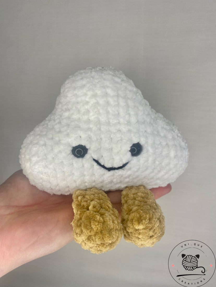 Crochet cloud plushie handmade